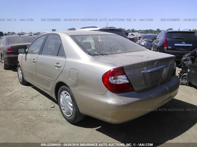 4T1BE32K83U655333 - 2003 TOYOTA CAMRY LE/XLE/SE TAN photo 3