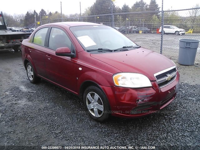 KL1TD56607B107808 - 2007 CHEVROLET AVEO LS RED photo 1