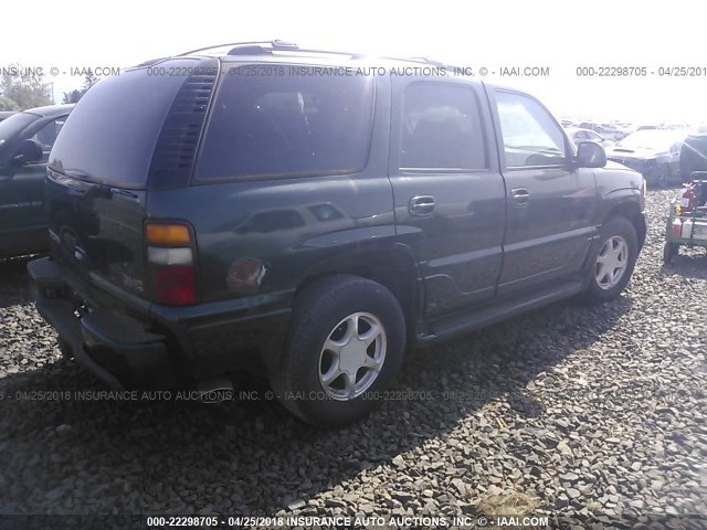 1GKEK63U91J192844 - 2001 GMC DENALI GREEN photo 4