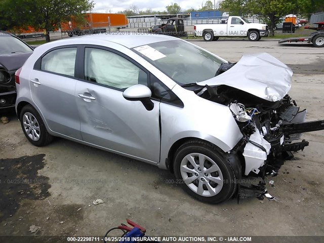 KNADM5A38F6443365 - 2015 KIA RIO LX SILVER photo 1