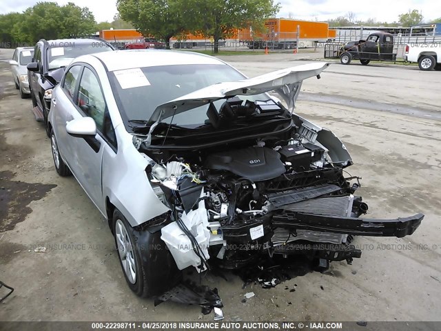 KNADM5A38F6443365 - 2015 KIA RIO LX SILVER photo 6