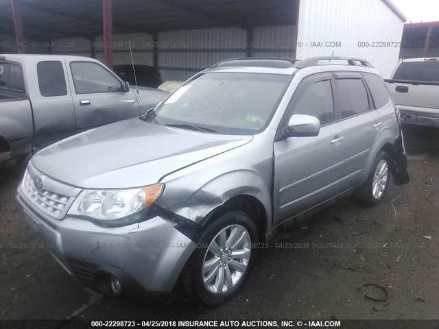 JF2SHBEC0BH775419 - 2011 SUBARU FORESTER LIMITED GRAY photo 2