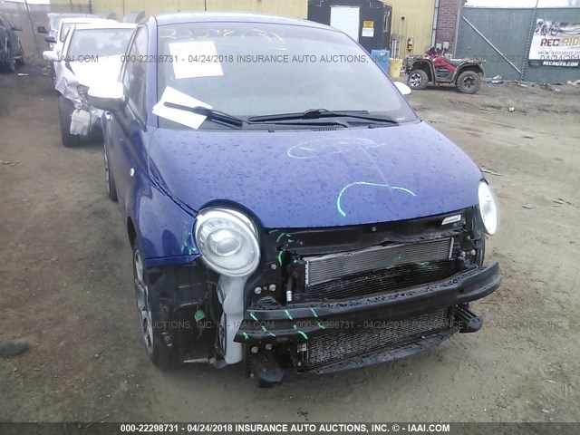 3C3CFFBR2CT351661 - 2012 FIAT 500 SPORT BLUE photo 6