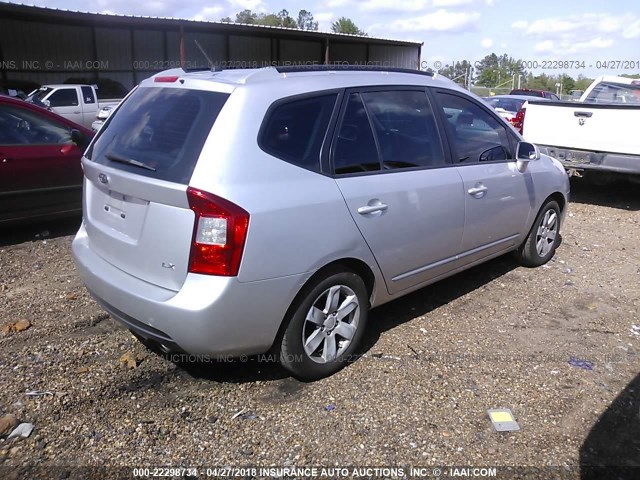 KNAFG525177083450 - 2007 KIA RONDO LX/EX SILVER photo 4