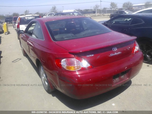 2T1CF28P52C594022 - 2002 TOYOTA CAMRY SOLARA SE/SLE წითელი ფოტო 3