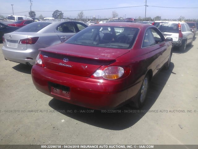 2T1CF28P52C594022 - 2002 TOYOTA CAMRY SOLARA SE/SLE წითელი ფოტო 4