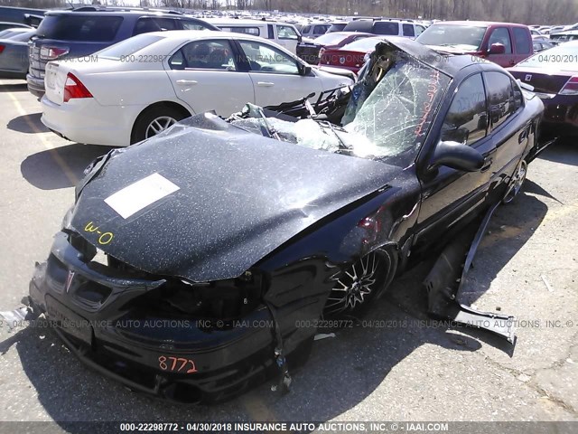 1G2NW52E23M682732 - 2003 PONTIAC GRAND AM GT BLACK photo 2