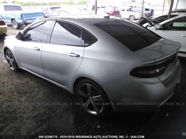 1C3CDFCB9DD327940 - 2013 DODGE DART LIMITED/R/T SILVER photo 3