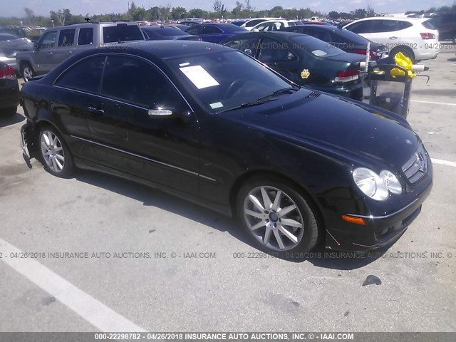 WDBTJ56H77F212842 - 2007 MERCEDES-BENZ CLK 350 BLACK photo 1