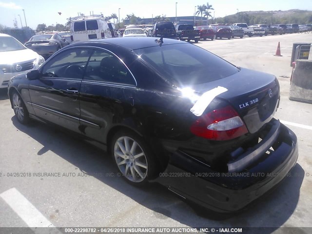 WDBTJ56H77F212842 - 2007 MERCEDES-BENZ CLK 350 BLACK photo 3