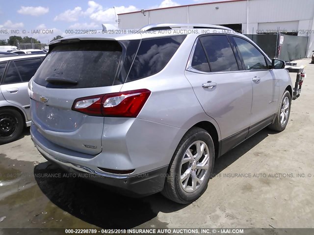 3GNAXMEV5JS597286 - 2018 CHEVROLET EQUINOX PREMIER SILVER photo 4