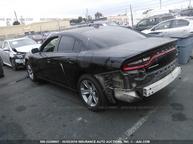 2C3CDXHG5GH203973 - 2016 DODGE CHARGER SXT BLACK photo 3