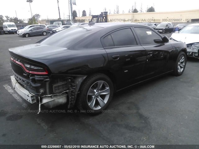 2C3CDXHG5GH203973 - 2016 DODGE CHARGER SXT BLACK photo 4