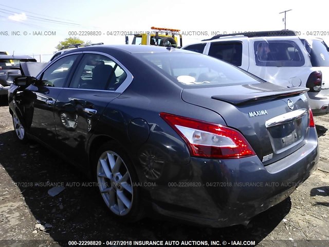 1N4AA51E89C835144 - 2009 NISSAN MAXIMA S/SV GRAY photo 3