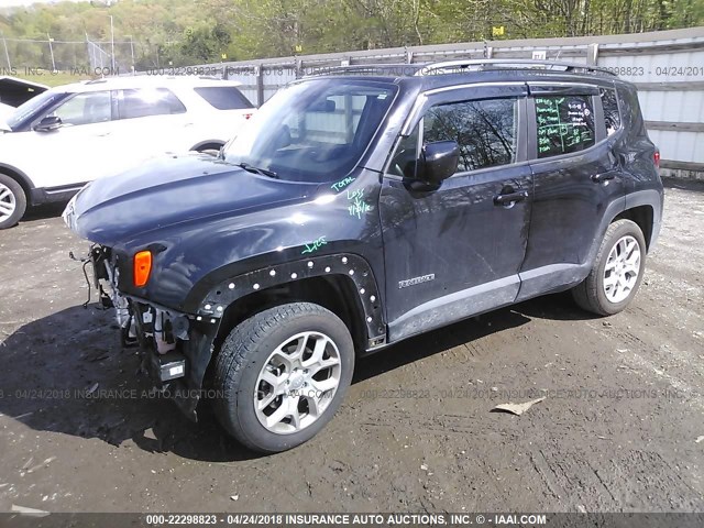 ZACCJBBT9FPC33536 - 2015 JEEP RENEGADE LATITUDE BLACK photo 2