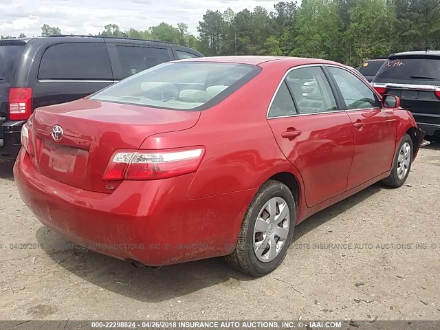 4T1BE46K87U167800 - 2007 TOYOTA CAMRY NEW GENERAT CE/LE/XLE/SE BURGUNDY photo 4