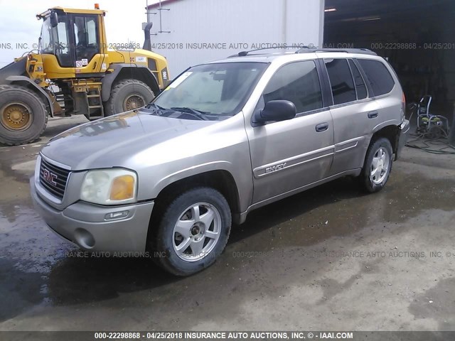 1GKDT13S232145744 - 2003 GMC ENVOY SILVER photo 2