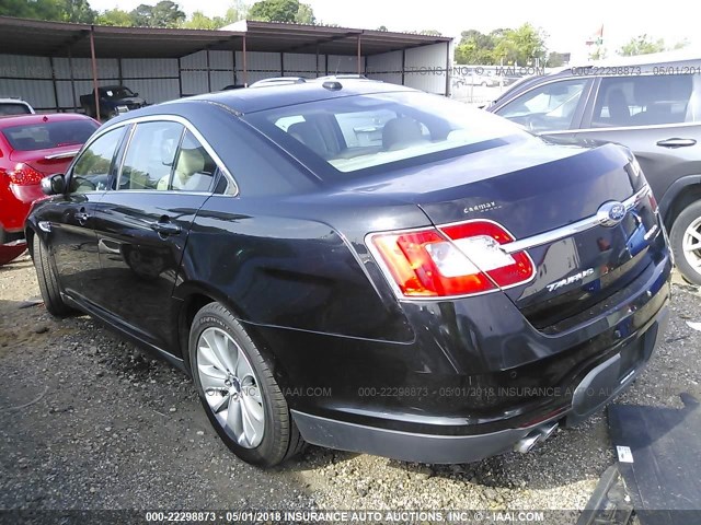 1FAHP2FW6BG167422 - 2011 FORD TAURUS LIMITED BLACK photo 3