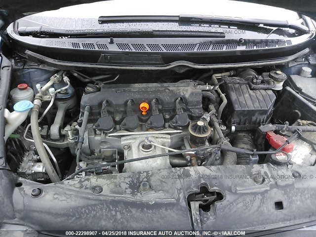 2HGFG119X8H567060 - 2008 HONDA CIVIC EXL BLUE photo 10