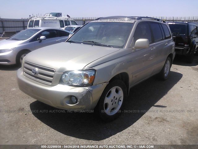 JTEDP21A350086214 - 2005 TOYOTA HIGHLANDER LIMITED GOLD photo 2