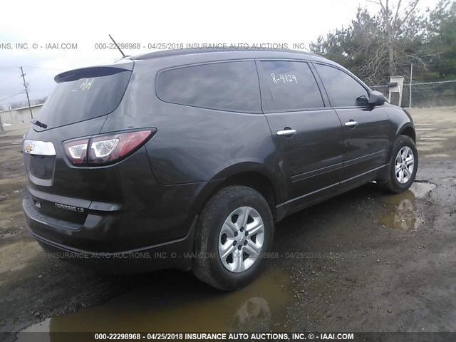 1GNKRFED4DJ157437 - 2013 CHEVROLET TRAVERSE LS Dark Brown photo 4