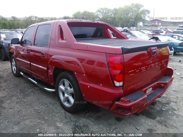 3GNEC13T72G168930 - 2002 CHEVROLET AVALANCHE C1500 RED photo 3