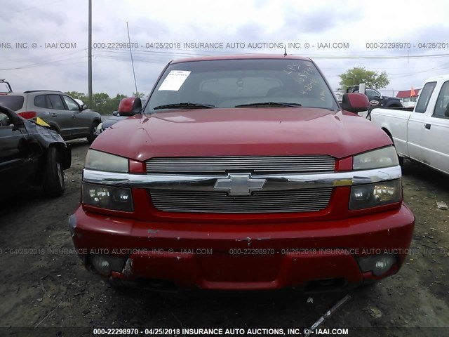 3GNEC13T72G168930 - 2002 CHEVROLET AVALANCHE C1500 RED photo 6