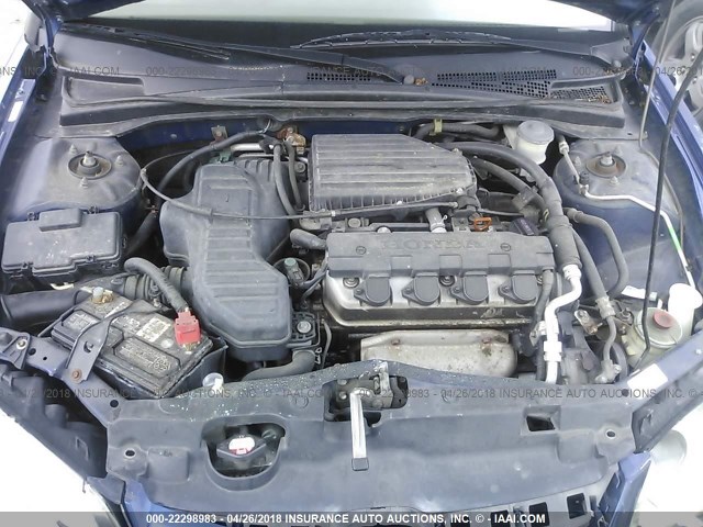 2HGES16354H589881 - 2004 HONDA CIVIC DX VP BLUE photo 10