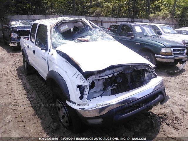 5TEGN92N93Z297304 - 2003 TOYOTA TACOMA DOUBLE CAB PRERUNNER WHITE photo 1