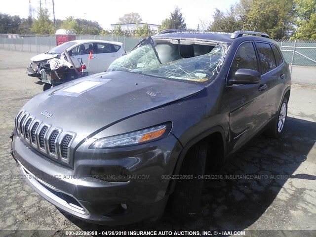 1C4PJLDB3EW154246 - 2014 JEEP CHEROKEE LIMITED GRAY photo 2