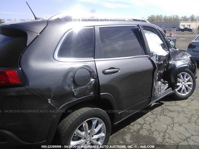 1C4PJLDB3EW154246 - 2014 JEEP CHEROKEE LIMITED GRAY photo 6