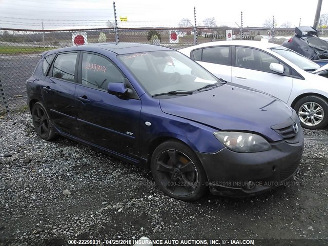 JM1BK343551296241 - 2005 MAZDA 3 HATCHBACK BLUE photo 1