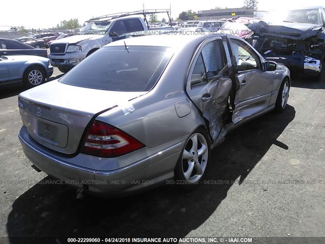 WDBRF52H76F743085 - 2006 MERCEDES-BENZ C GENERATION 2006 230 SILVER photo 4