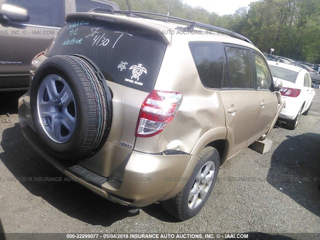 2T3DF4DV4BW110092 - 2011 TOYOTA RAV4 LIMITED GOLD photo 4