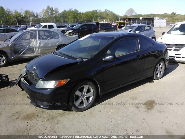 2HGFG11886H560886 - 2006 HONDA CIVIC EX BLACK photo 2