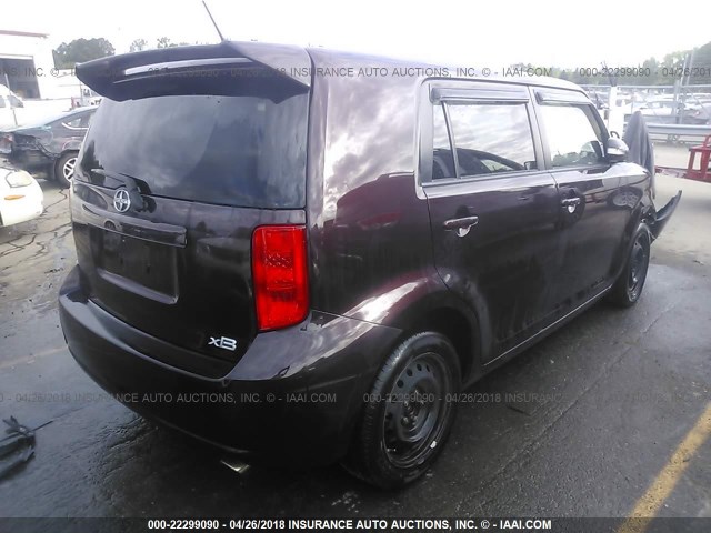 JTLKE50E591093967 - 2009 TOYOTA SCION XB MAROON photo 4