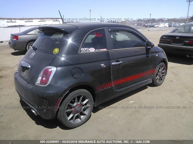 3C3CFFFH2CT330276 - 2012 FIAT 500 ABARTH BLACK photo 4