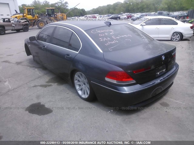 WBAGN63434DS47400 - 2004 BMW 745 LI BLUE photo 3