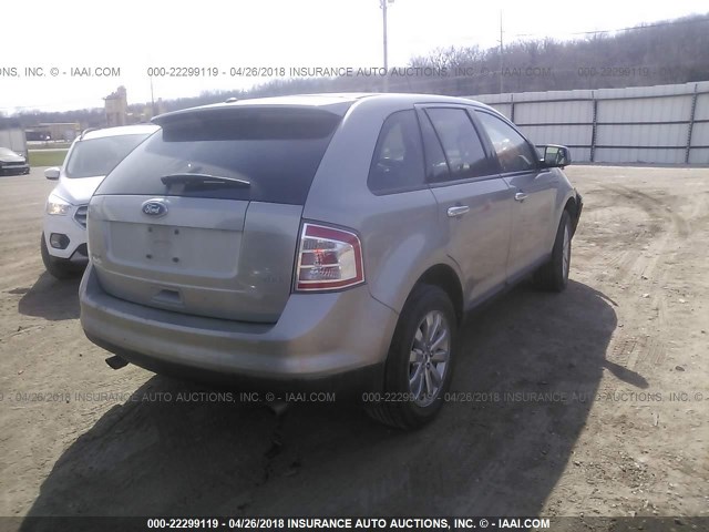 2FMDK38C48BB09143 - 2008 FORD EDGE SEL SILVER photo 4