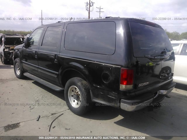 1FMNU40L6YEE34994 - 2000 FORD EXCURSION XLT BLACK photo 3