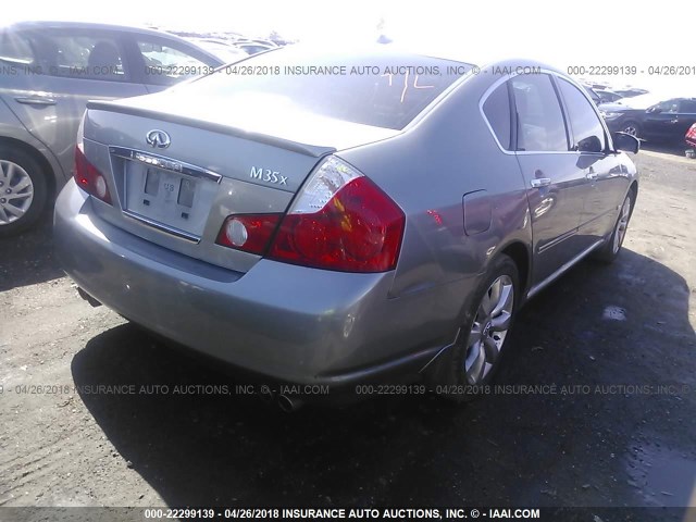 JNKAY01F07M455724 - 2007 INFINITI M35 SPORT GRAY photo 4