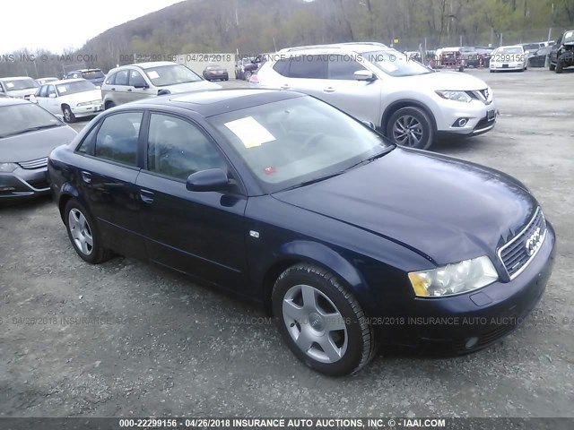 WAULC68EX4A265920 - 2004 AUDI A4 1.8T QUATTRO BLUE photo 1