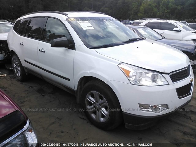 1GNLREED5AS150193 - 2010 CHEVROLET TRAVERSE LS WHITE photo 1