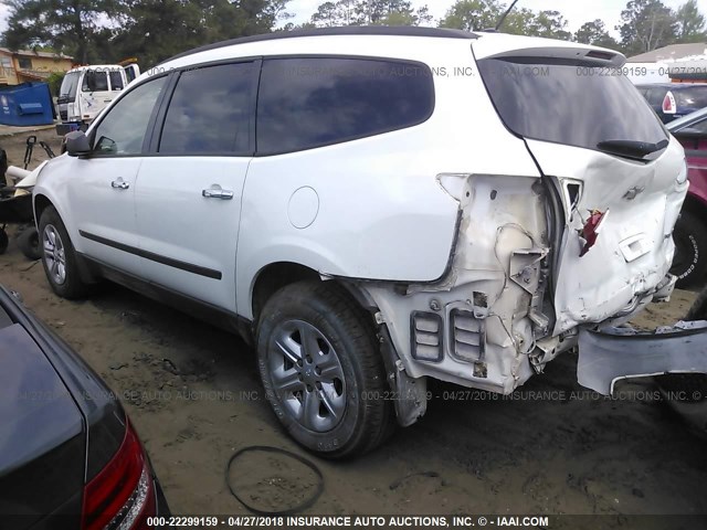 1GNLREED5AS150193 - 2010 CHEVROLET TRAVERSE LS WHITE photo 3