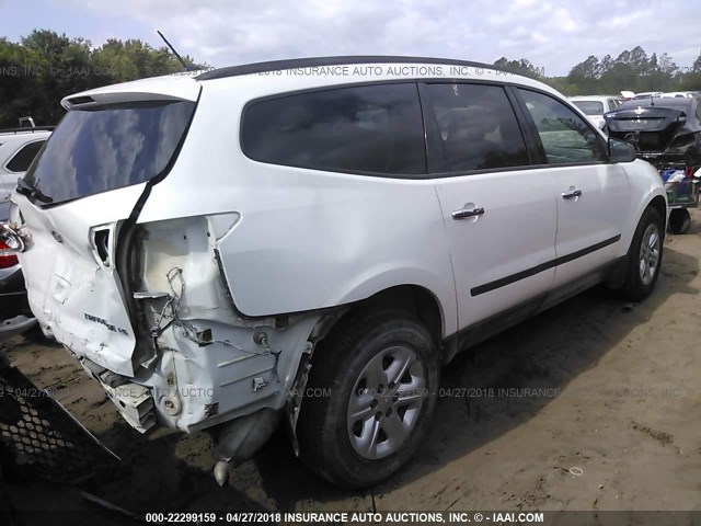 1GNLREED5AS150193 - 2010 CHEVROLET TRAVERSE LS WHITE photo 4