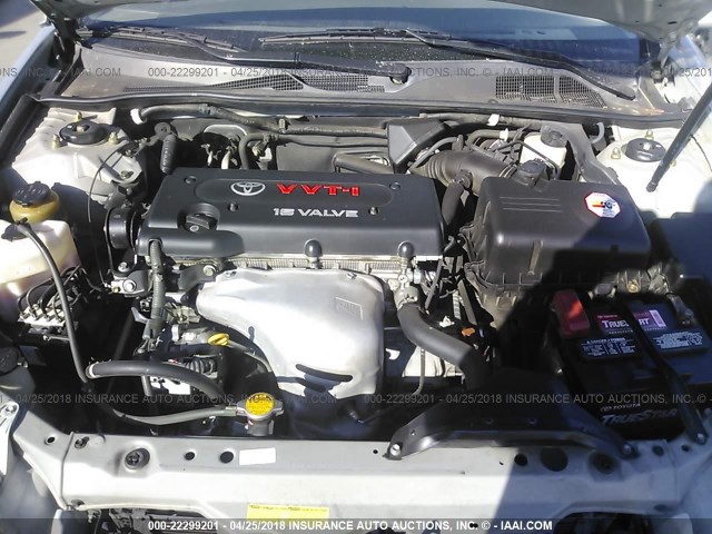 4T1BE32K24U886889 - 2004 TOYOTA CAMRY LE/XLE/SE ვერცხლისფერი ფოტო 10