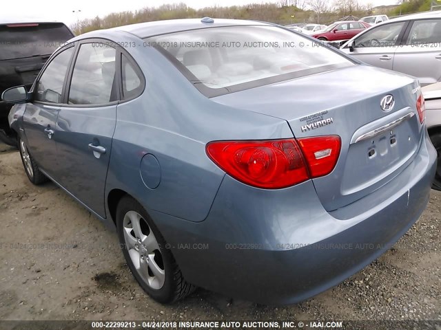 KMHDU46D27U185819 - 2007 HYUNDAI ELANTRA GLS/SE/LIMITED BLUE photo 3