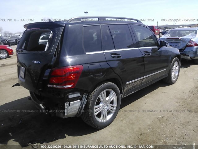 WDCGG8JB5DG009342 - 2013 MERCEDES-BENZ GLK 350 4MATIC BLACK photo 4