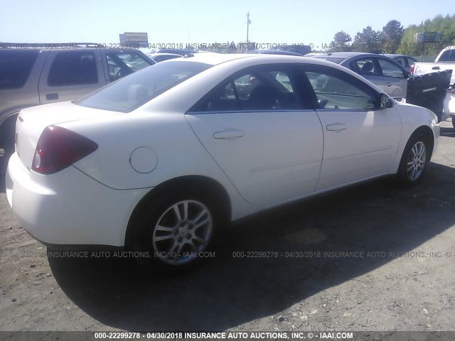 1G2ZG528354136873 - 2005 PONTIAC G6 WHITE photo 4