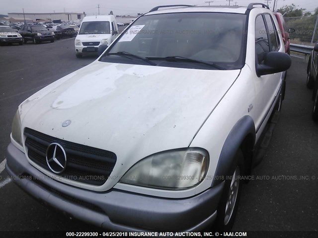 4JGAB54EXWA009224 - 1998 MERCEDES-BENZ ML 320 WHITE photo 2